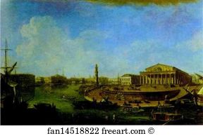 Fortress Art Print - View Of The Stock Exchange And The Admiralty From The Fortress Of St. Peter And Paul