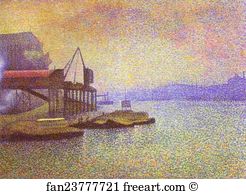 Georges Lemmen Art Print - View Of The Thames