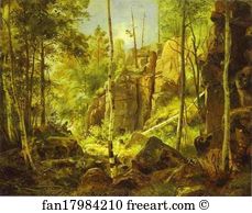 1859 Art Print - View Of Valaam Island. Kukko