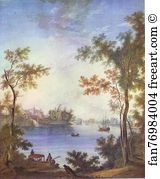1798 Gouache On Paper The Russian Museum Art Print - View On The Gatchina Palace From The Silver Lake