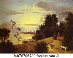 1839 Oil On Canvas The Russian Museum Art Print - View On Yelagin Island In St. Petersburg