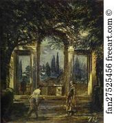 Façade Art Print - Villa Medici In Rome (Facade Of The Grotto-Logia)