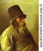 1873 Oil On Canvas The Russian Museum Art Print - Village Elder