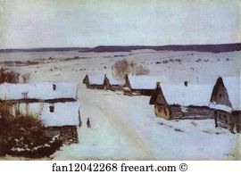 78 Art Print - Village In Winter