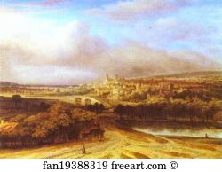 1651 Art Print - Village On A Hill