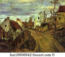 1872 73 Art Print - Village Road, Auvers