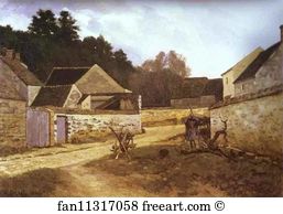 1866 Art Print - Village Street In Marlotte
