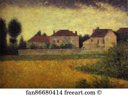 Walking Art Print - Ville-D'avray, White Houses