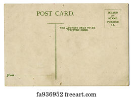 free art print of vintage postcard vintage postcard blank space