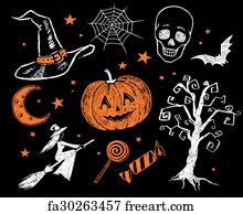 Cartoon illustration or drawing of crazy halloween pumpkin Cartoon drawing  conceptual illustration of crazy halloween  CanStock