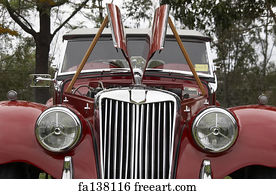 Free art print of Classic Car. A green vintage car isolated on white