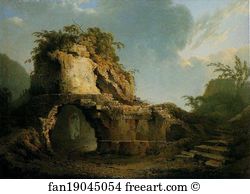 Through Art Print - Virgil's Tomb: Sun Breaking Through A Cloud