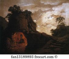 1779 Oil On Canvas Private Collection Art Print - Virgil's Tomb, With The Figure Of Silius Italicus