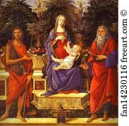 Kulturbesitz Art Print - Virgin And Child Enthroned Between Saint John The Baptist And Saint John The Evangelist (Bardi Altarpiece)