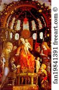Madonna And Child Surrounded By Saints Art Print - Virgin And Child Surrounded By Six Saints And Gianfrancesco Ii Gonzaga, Known As The Madonna Of Victory