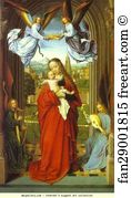 Virgin And Child With Four Angels Art Print - Virgin And Child With Four Angels