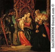 Benedictine Art Print - Virgin And Child With Saints Justin And George And A Benedictine