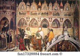 Members Art Print - Virgin Being Worshipped By Members Of The Cavalli Family