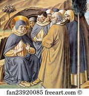 220 X 230 Apsidal Chapel Of Sant Agostino Art Print - Visit To The Monks Of Mount Pisano. Detail