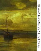 1870s Oil On Canvas The Tretyakov Gallery Art Print - Volga Landscape