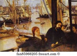 1861 Oil On Canvas Private Collection Art Print - Wapping