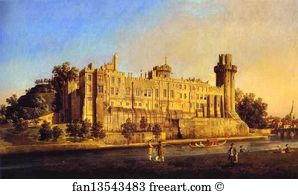 Oil On Canvas Thyssen Bornemisza Collection Art Print - Warwick Castle: The South Front