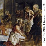 Wash Art Print - Washing Of The Feet. Detail