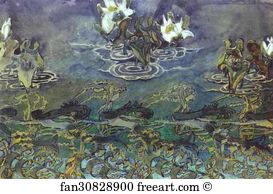 Abramtsevo Art Print - Water-Lilies