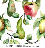 Free art print of Watercolor illustration of tropical fruits ...