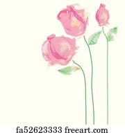 Free art print of Roses flowers, watercolor illustration | FreeArt ...