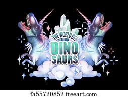 dinosaur with unicorn horn