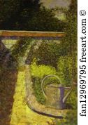 Oil On Wood Private Collection Art Print - Watering Can