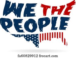 Download Free art print of US Constitution - We The People ...