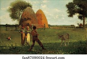 Calf Art Print - Weaning The Calf