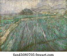 Rain Art Print - Wheat Field In Rain