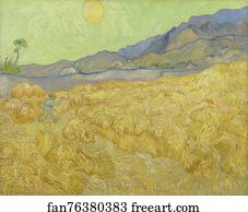 Reaper Art Print - Wheatfield With A Reaper