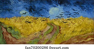 Crows Art Print - Wheatfield With Crows