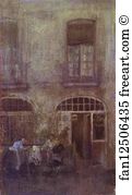 Dieppe Art Print - White And Grey: The Hotel Courtyard, Dieppe
