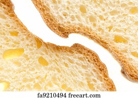 Free Art Print Of White Bread Slices Gold Close Up Shot Of White