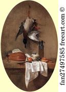 Duck Art Print - Wild Duck With An Olive Jar