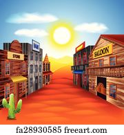 Free art print of Wild west town. Retro photo of Far west town ...