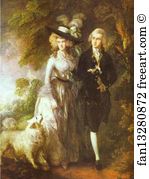 Morning Art Print - William Hallett And His Wife Elizabeth, Nee Stephen, Known As "the Morning Walk"