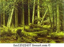 1888 Oil On Canvas The Russian Museum Art Print - Wind-Fallen Trees