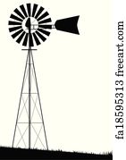 Free art print of Ranch Windmill. Traditional, old fashioned water ...