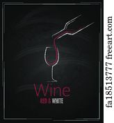 Free art print of Chalkboard Red Wine Design. Chalkboard style poster