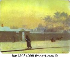 Pavel Fedotov Art Print - Winter Day