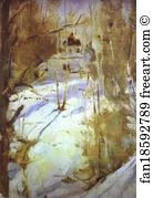 Abramtsevo Art Print - Winter In Abramtsevo. The Church