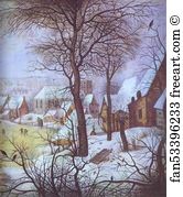 Pieter Brueghel The Younger Art Print - Winter Landscape