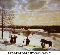 Nikifor Krylov Art Print - Winter