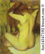 1888 90 Art Print - Woman Combing Her Hair